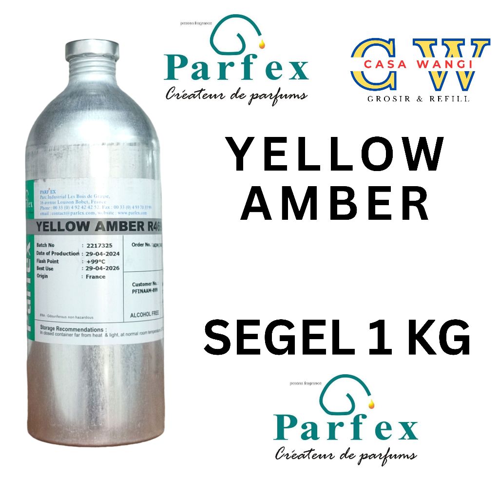 (SEGEL 1 KG) YELLOW AMBER BY PARFEX KEMASAN SEGEL 1 KG.SERAH AROMA GIRL SUMMER DARI PARFEX