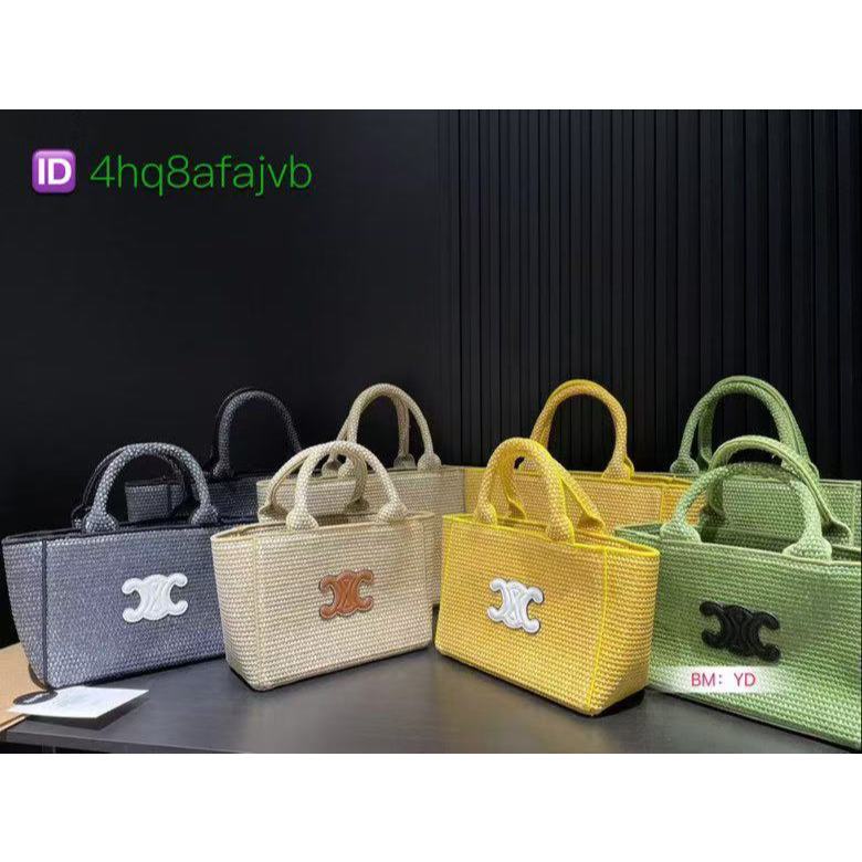 Original Celine woven tote bag handbag