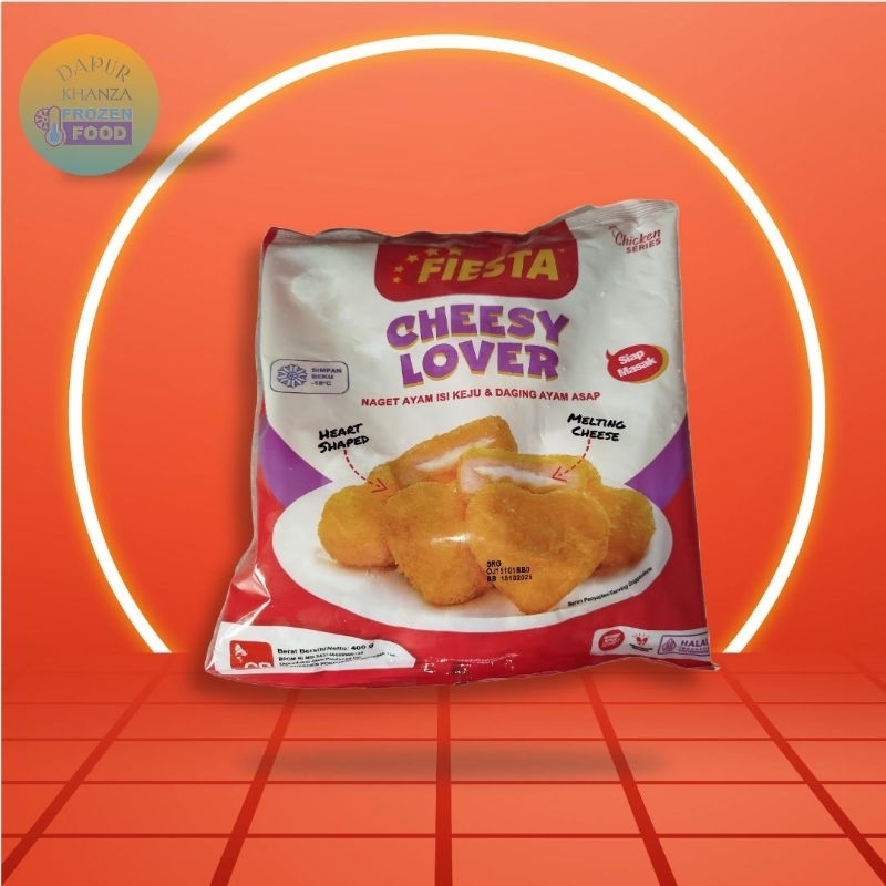 

FIESTA CICHKEN NUGGET CHEESE LOVER/nugget ayam isi keju dan daging ayam asap 400g