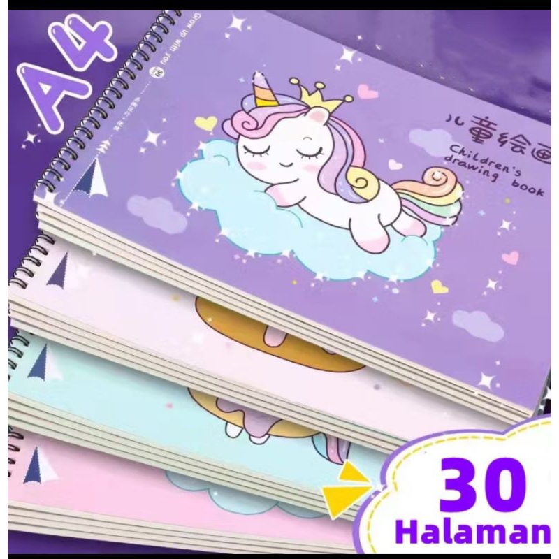 

KERTAS GAMBAR / BUKU GAMBAR A4 30halaman Buku Gambar Lukisan Kertas Anak TK Siswa Sd PERPCS