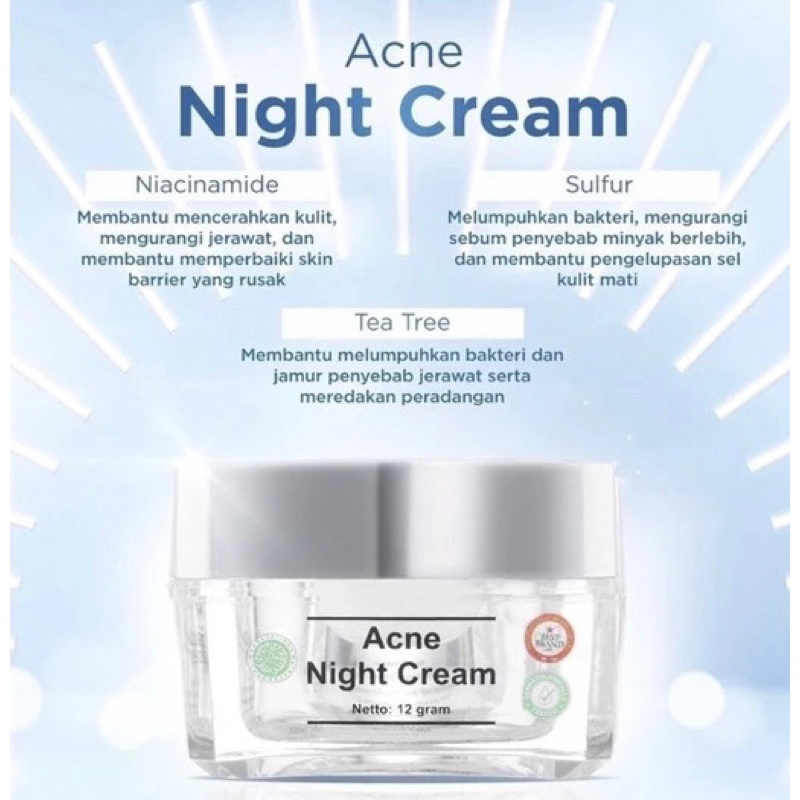 MS GLOW - ACNE NIGHT CREAM [PRELOVED]