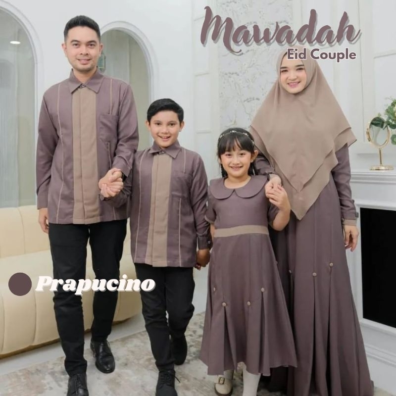 Baju Couple Sarimbit Keluarga Lebaran Terbaru MAWADAH COUPLE SET