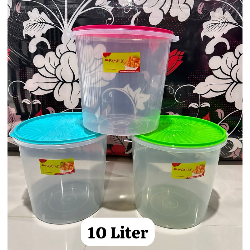 Toples plastik 10 Liter pamela toples kerupuk besar