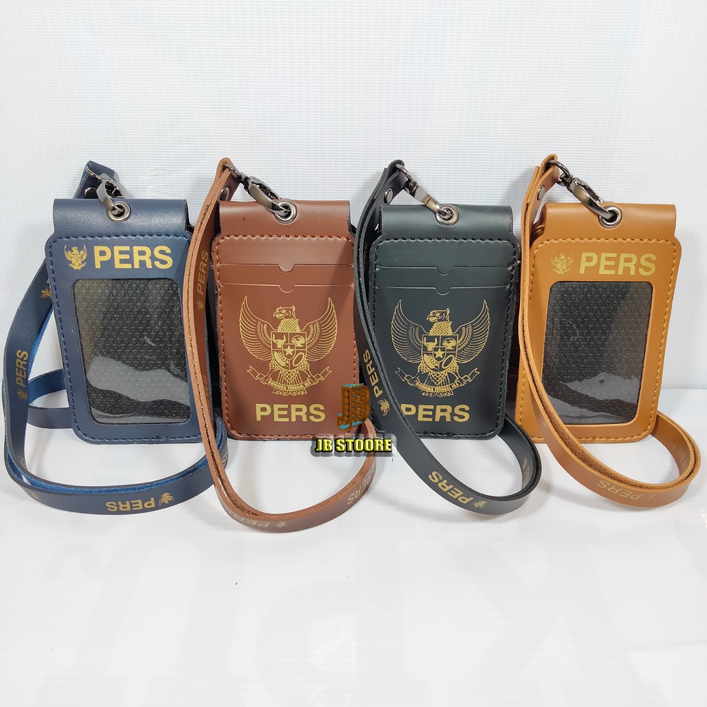 Tempat Id Card PERS Saku Magnet Kulit / Id Card Holder Pers Wartawan Lipat / name tag pers wartawan 