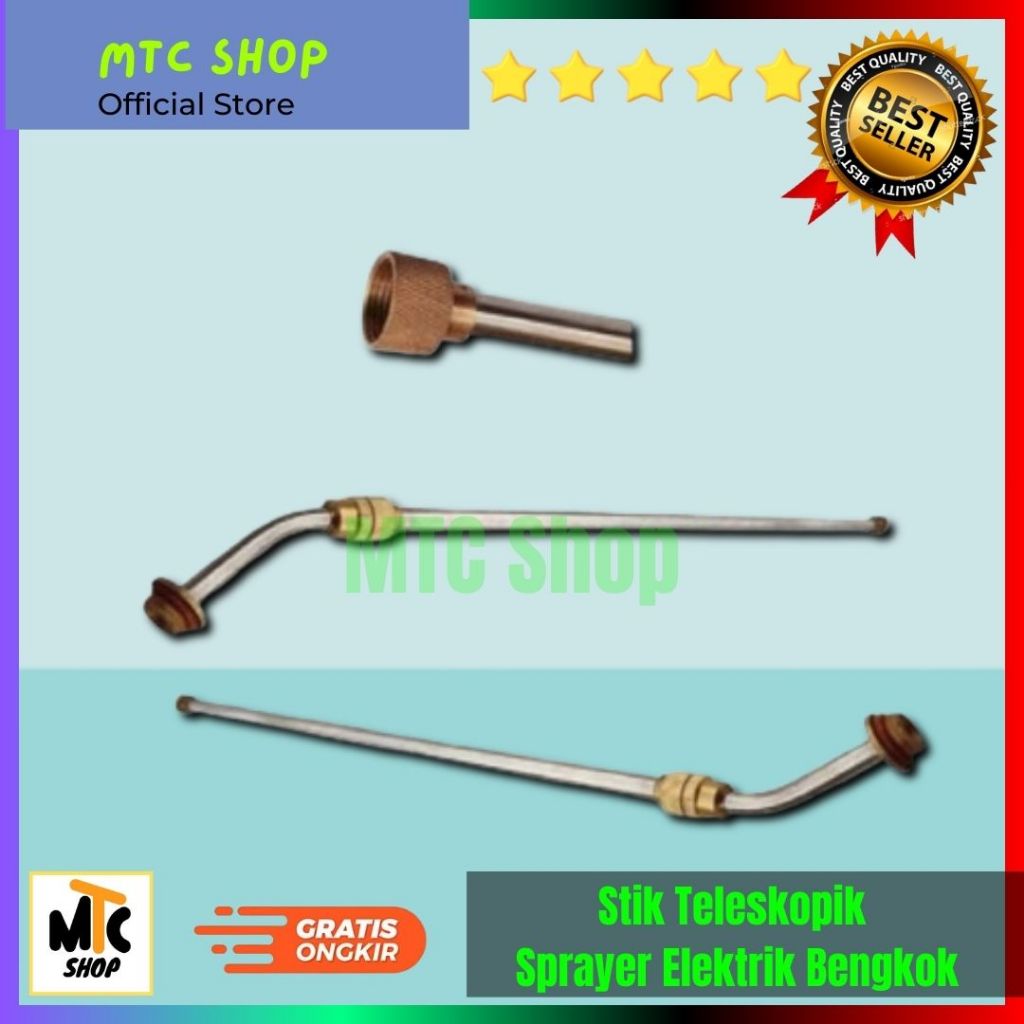 Stik Elektrik Sprayer Bengkok Teleskopik |Stik Teleskopik Drat 14x18mm Sprayer Elektrik Bisa Panjang