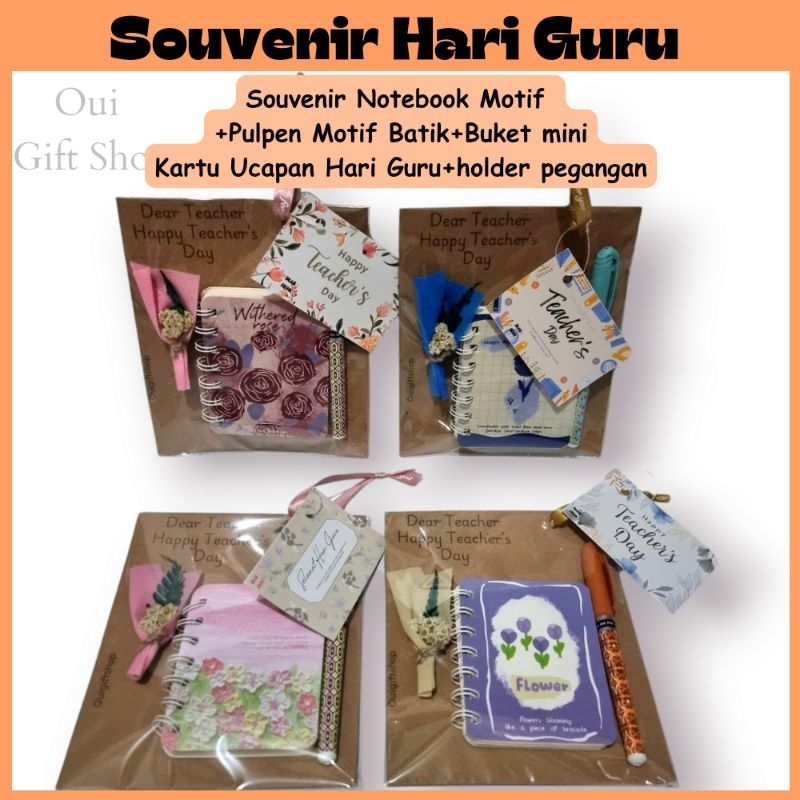 

Souvenir Hari Guru Notebook Motif Buket Mini Pulpen Batik Termasuk Kartu Ucapan Hari Guru / Hadiah Pulpen Hari Guru / Teacher's Day / Agenda Kecil / Pen Batik / Greetings Card Hari Guru / Hadiah Unik / Kado Buat Guru