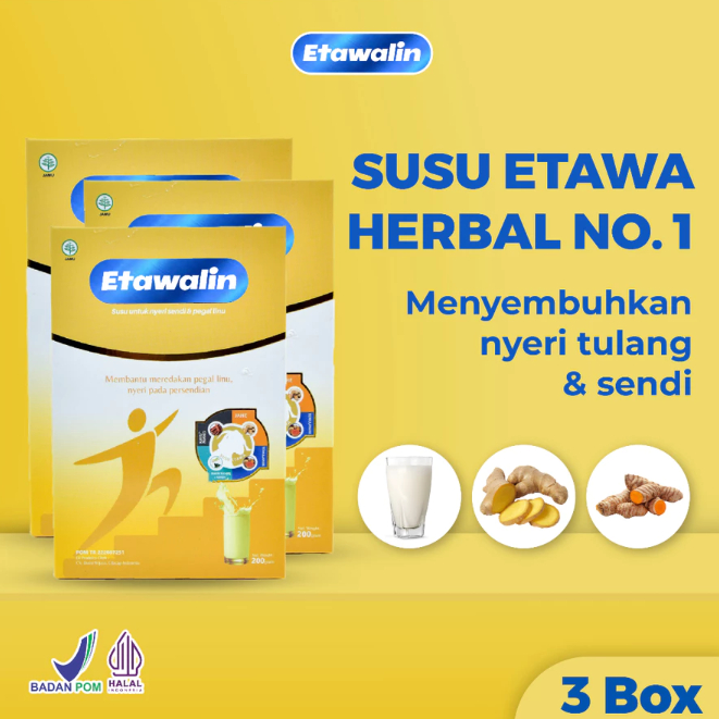 

PROMO !!! Etawalin Paket 3 Box Susu Kambing Etawa Premium Atasi Nyeri Sendi dan Asam Urat Original 200 Gram