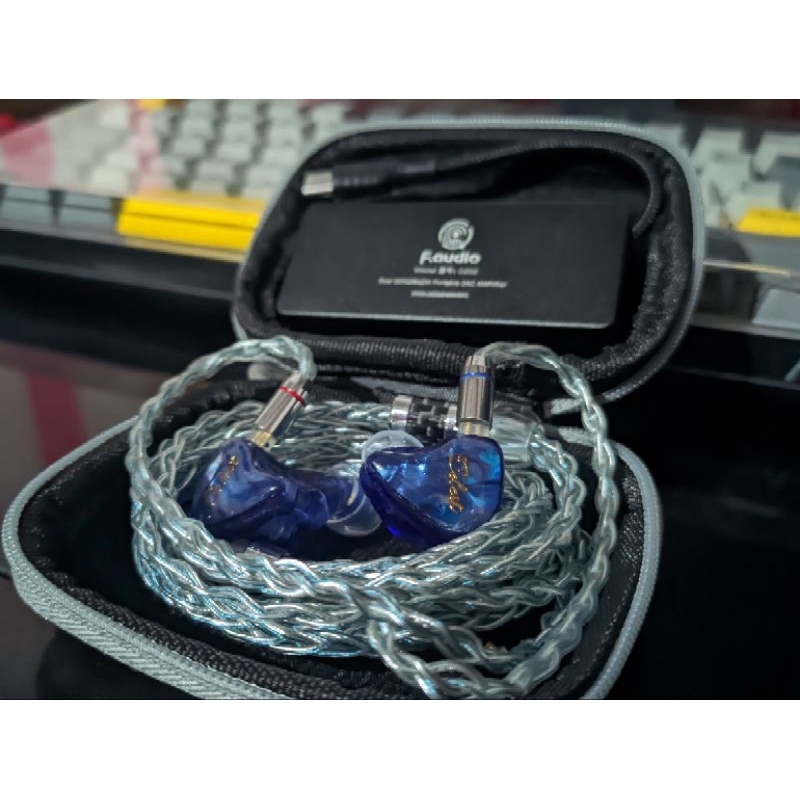 Earphone IEM Kinera Celest Wyvern Qing + Xinhs Rainbow Blue 4.4mm + EPZ M100 | Not KZ TRN Tangzu Kef