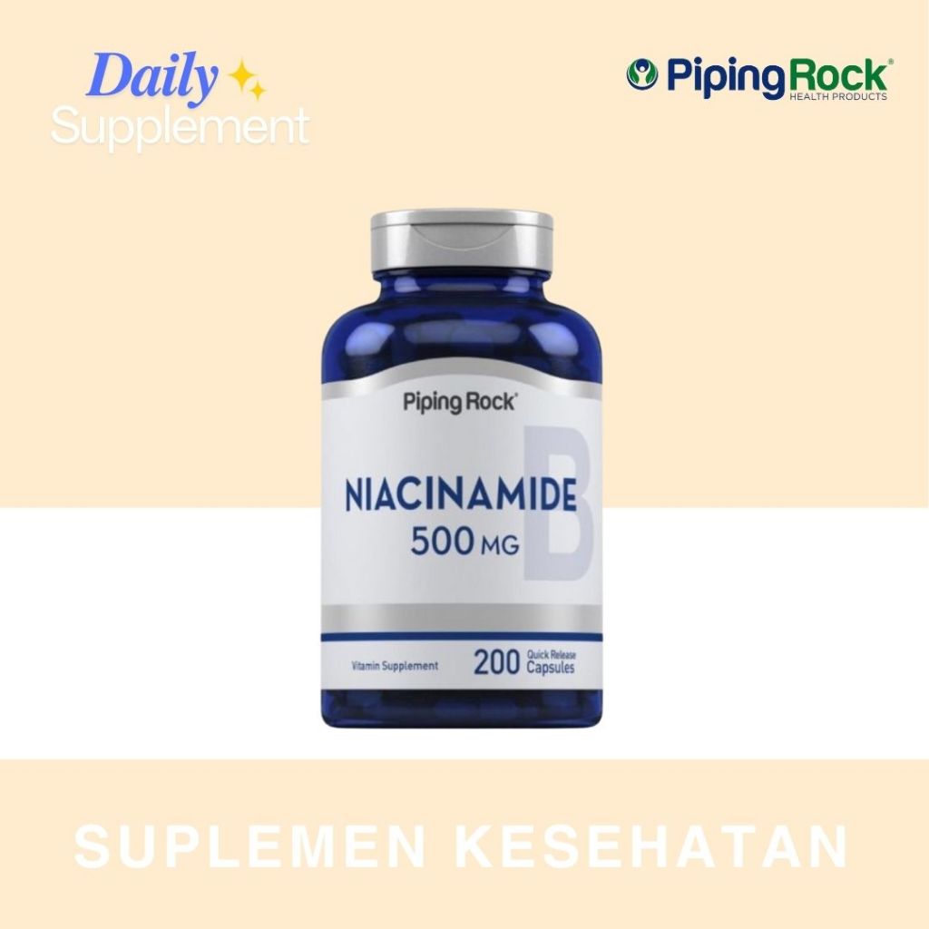 Pipingrock Piping Rock Niacinamide 500mg-200 Caps, Non-GMO Gluten Free