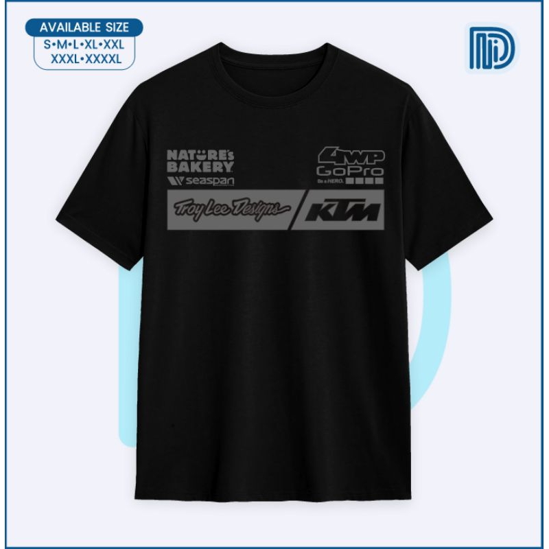 Tshirt Kaos KTM TLD MotoCross Racing Baju Katun Premium