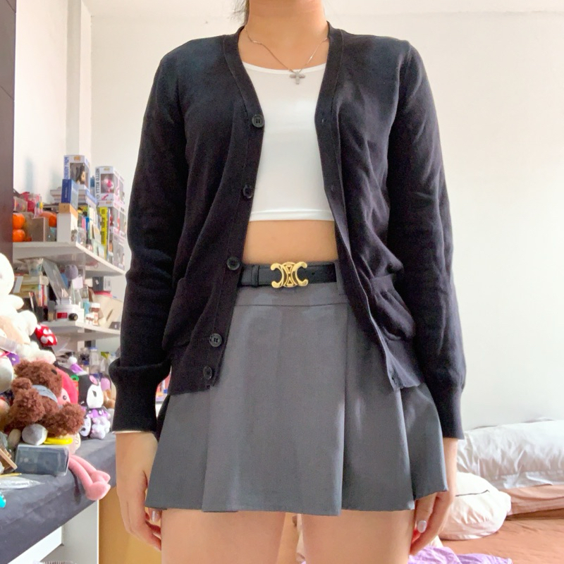 teenie weenie black knit cardigan