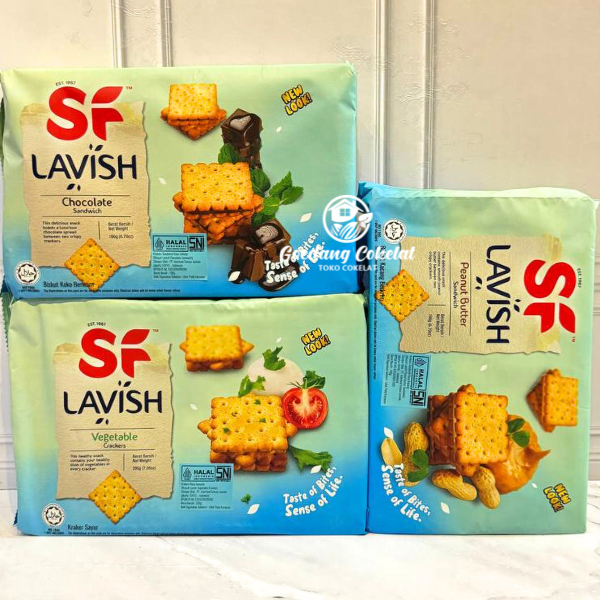 

SF Shoonfatt Lavish Sandwich Crackers Rasa Vegetable Chocolate Cheese Peanut Butter Sandwich Shoon Fatt 200g / 190g