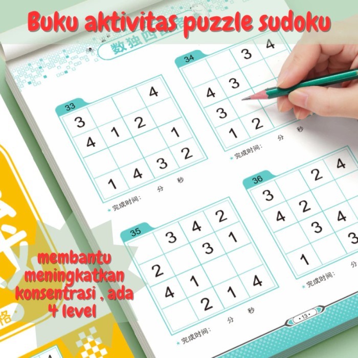 Sudoku Excellent Brain Twister Buku Aktivitas Puzzle Sudoku ST0167