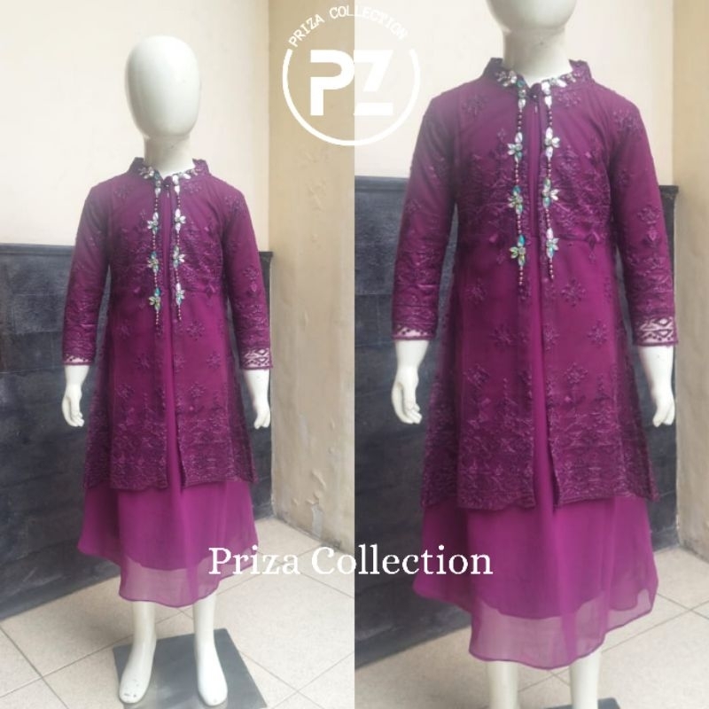 RJ4 Dress Anak Perempuan SD / Gamis Pesta Anak Perempuan / Gamis Kondangan Anak / Gamis Tille Anak