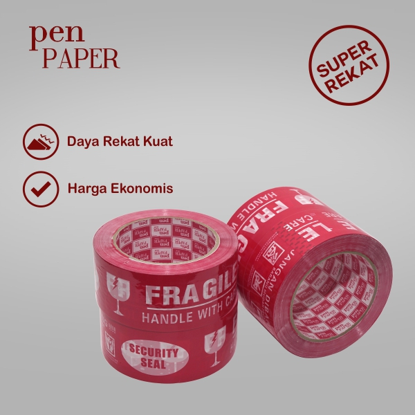 

PENPAPER PRINTING TAPE, FRAGILE, 2 INCH X 100 YARD, 4 ROLL