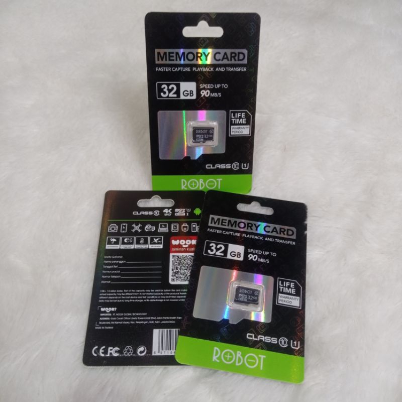 Memori Card HP 32GB Class 6 Robot