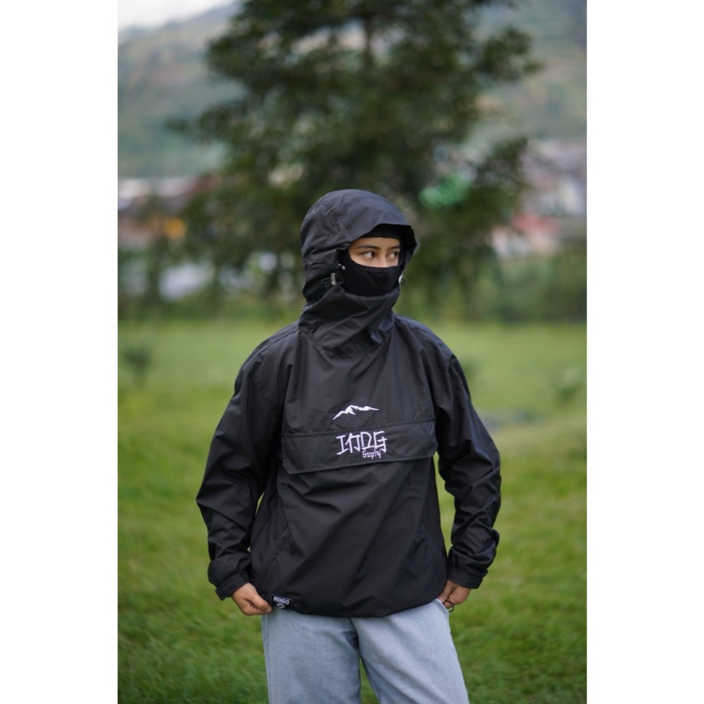 Indigo Gorpcore Jacket Mountain Waterproof Black Original