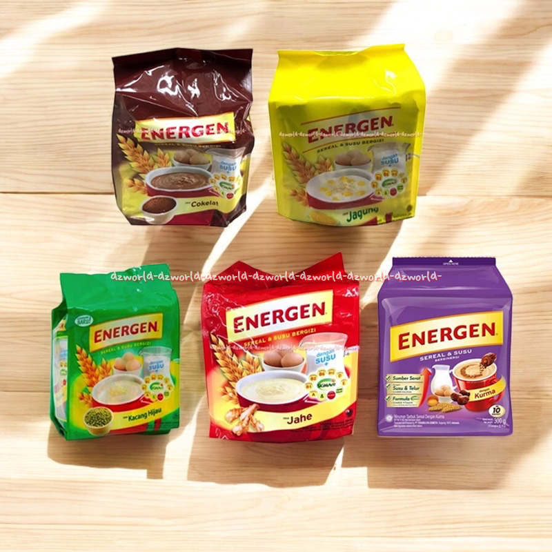 

Energen 10sachet Sereal Dan Susu Bergizi Rasa Kacang Hijau Jahe Taro Coklat Jagung Minuman Cereal Instan Untuk Sarapan Kemasan Pouch