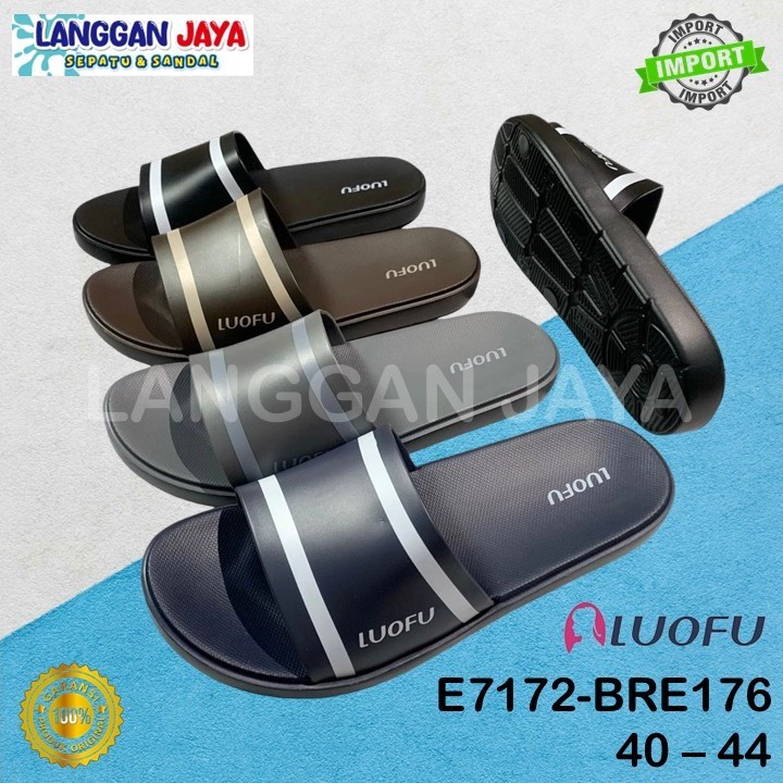 LUOFU E 7172 - BRE176 (40-44) - Sendal Luofu Pria | Sendal Selop | Impor | Luofu Bandung Original