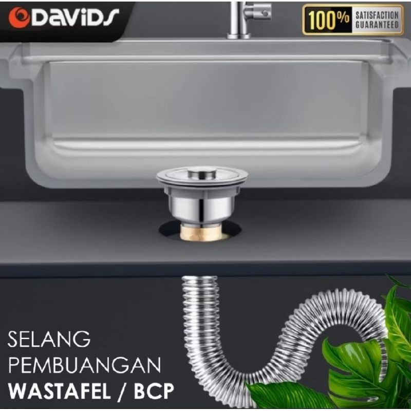 SELANG + AFUR STAINLESS STEEL WASTAFEL CUCI PIRING/ CUCI TANGAN/ SINK
