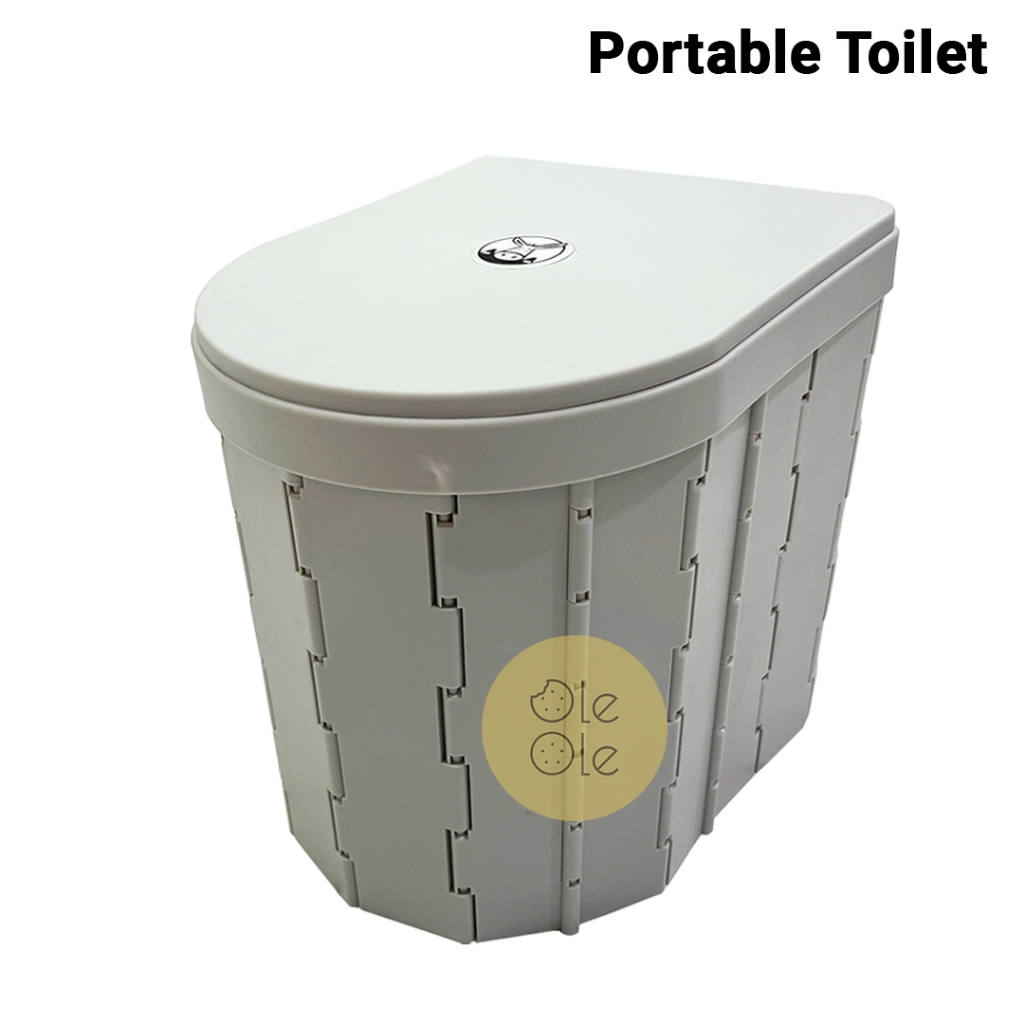 Portable Toilet for Camping Toilet Lipat dengan Tutup, Toilet Mobil Porta Potty Tahan Air Toilet Emb