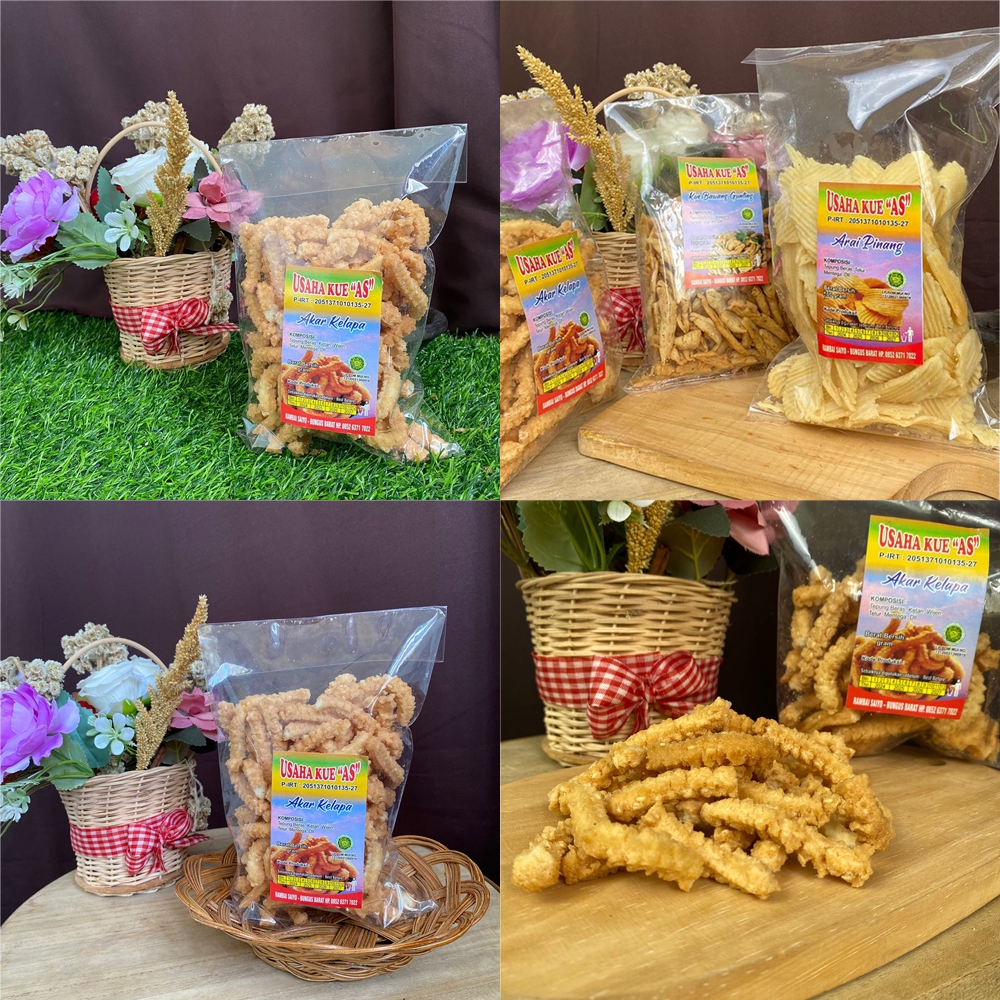 

Kue AS Cemilan Oleh-oleh Khas Padang (Arai, Ampia, Akar Kelapa, Semprong, Kue Stik) [Ukuran Besar]