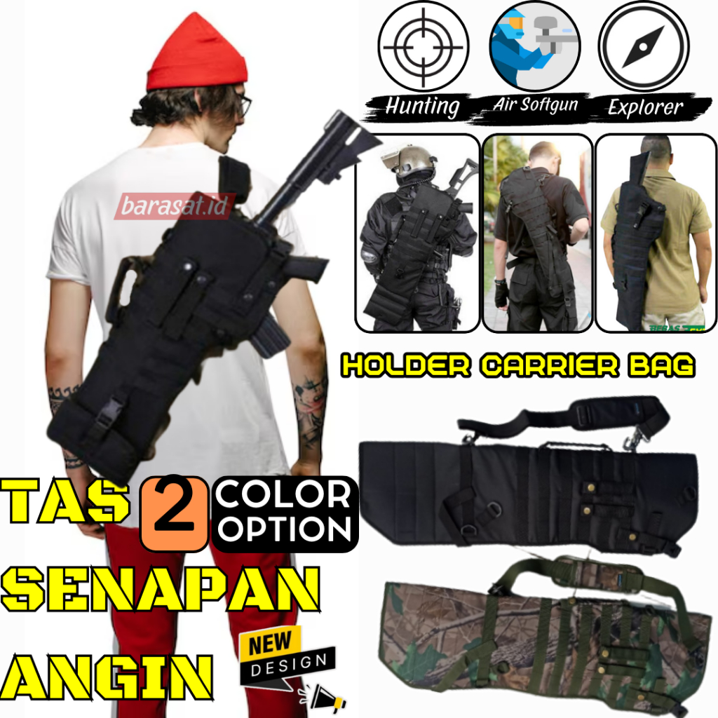 Tas PCP Semi Bullpup Slempang Sarung Kantong Sanapan Angin Airsotgan Untuk Semua Jenis dan Merk