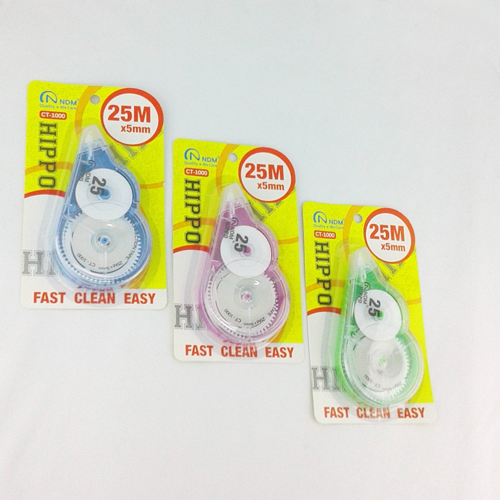 

Correction Tape panjang 25meter/NDM Correction tape CT-1000 panjang 25meter/Pita Koreksi