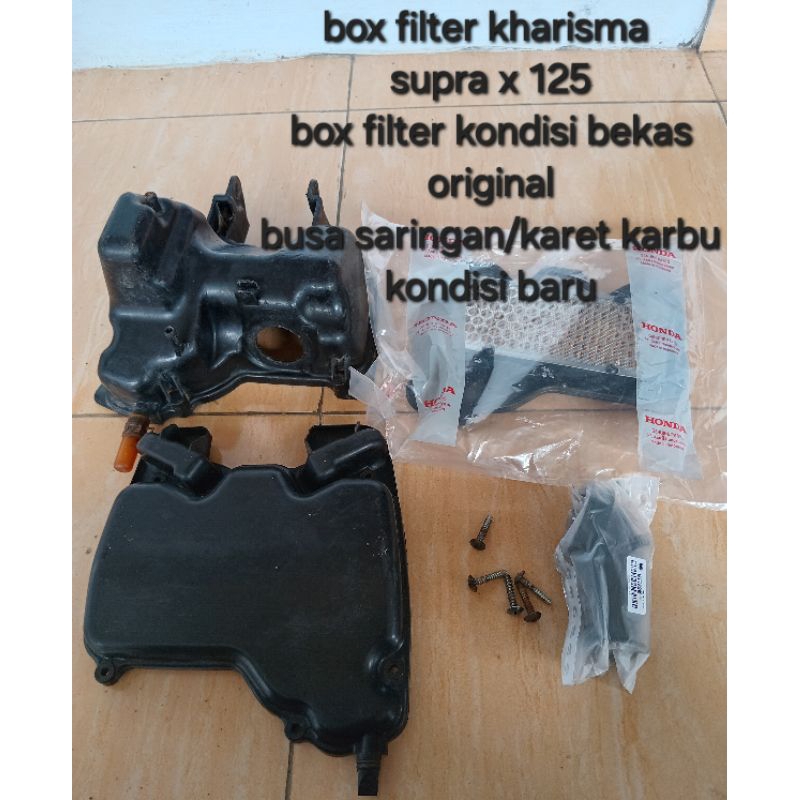 box filter saringan udara karbu honda kharisma/supra x 125/supra fit new box/revo lama lancip