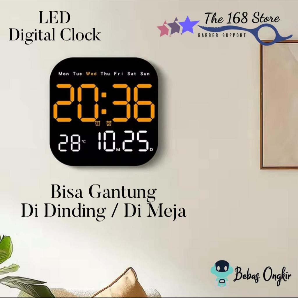 Jam Meja Dinding Digital Stop Watch Countdown Countup Led Weker / Digital Alarm Clock Suhu Temperatu