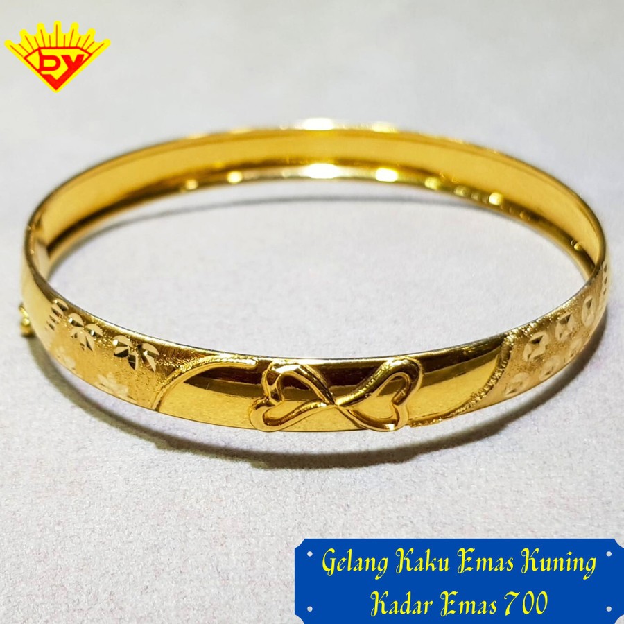 Gelang Bangle terbaru Emas Kuning Kadar Emas 700