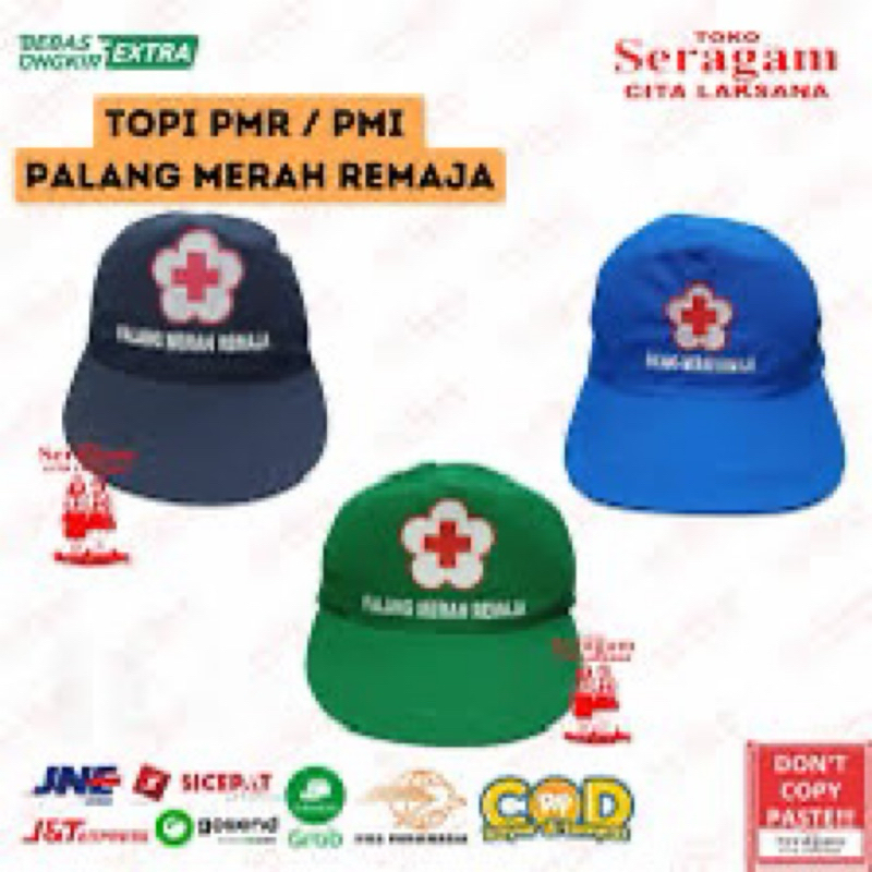 Topi PMR BIRU / NAVY /KUNING / MADYA junior high school