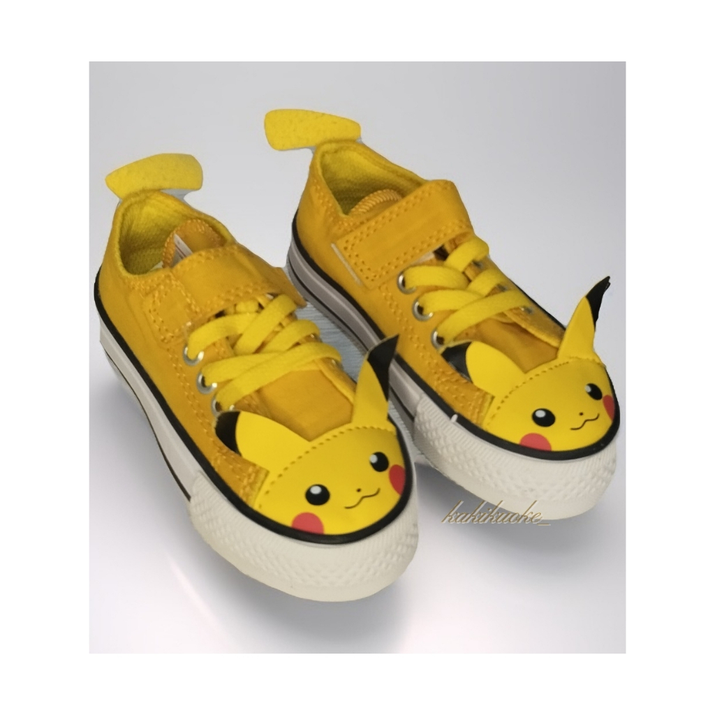SEPATU ANAK KARAKTER POKEMON X CONVERSE ALLSTAR "PIKACHU" SEPATU BABY CUTE USIA 2-10 TAHUN