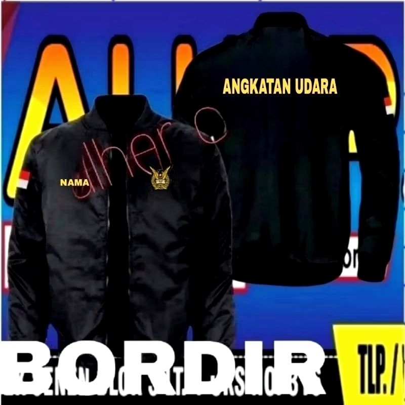 Jaket bordir angkatan udara Jaket angkatan udara Jaket bomber angkatan udara Jaket kerja angkatan ud