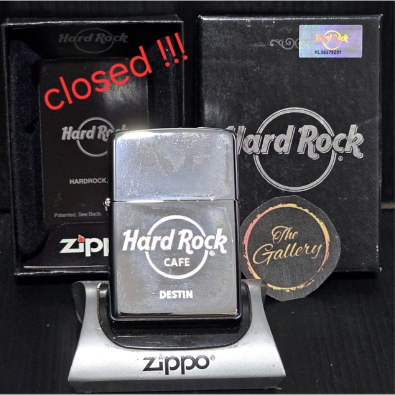⭐️⭐️⭐️⭐️⭐️ ORIGINAL ZIPPO OFFICIAL HARD ROCK CAFE DESTIN TAHUN 2013 (CLOSED) VERY RARE