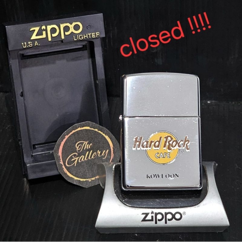 ORIGINAL ZIPPO OFFICIAL HARD ROCK CAFE KOWLOON TAHUN 1995 / XI (CLOSED) SUPER RARE
