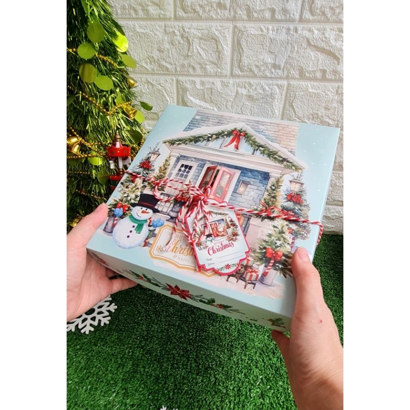 

Kotak kue kado uk 22 tema natal design unik pop up santa at house
