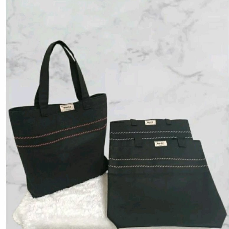 Tote bag kanvas/tas kanvas/totebag hitam
