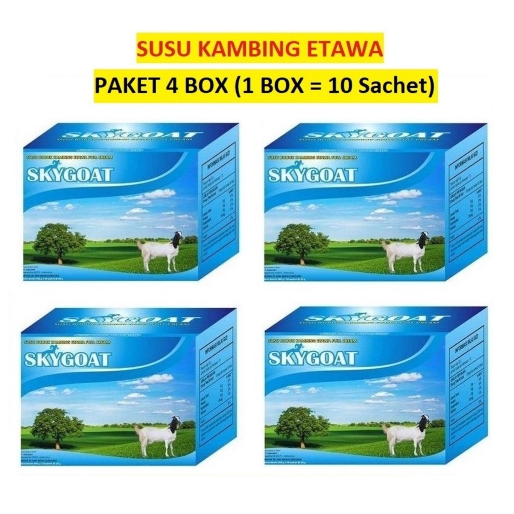 

Paket 4 Skygoat | Susu Kambing Etawa Bubuk | Susu Etawa Skygoat