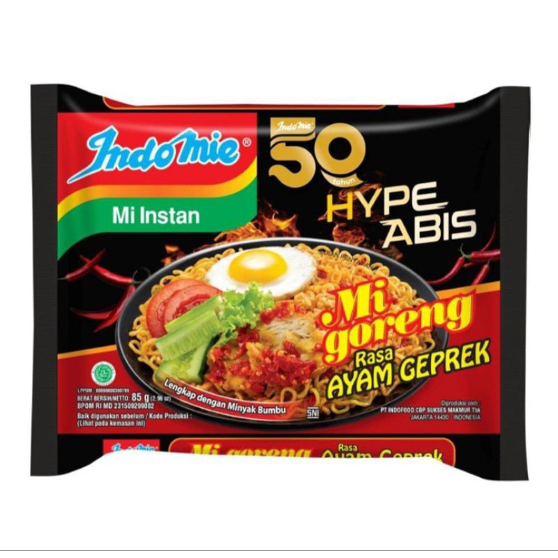 

Indomie Hype Abis Mi Instan Goreng Ayam Geprek 85 g