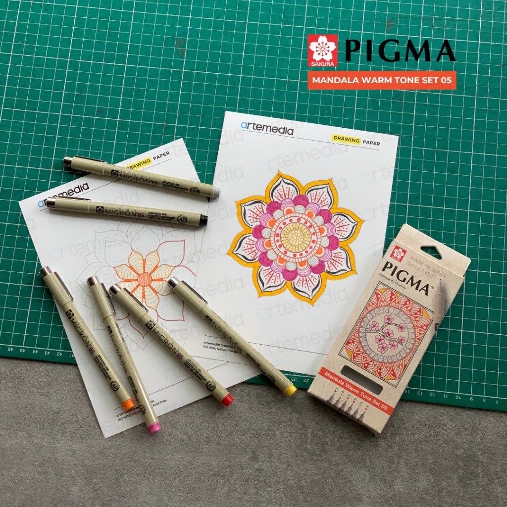 

Sakura Pigma Micron Drawing Pen Mandala Set A
