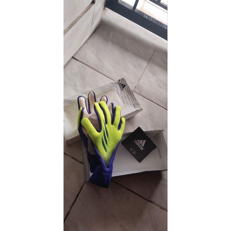 Sarung Tangan Kiper Adidas X GL Pro White/Stabilo