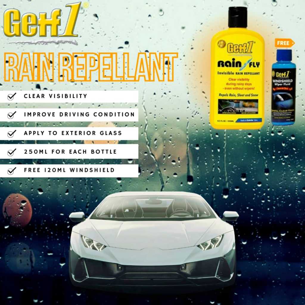 RAINFLY / cairan poles kaca mobil / cairan poles pelapis kaca mobil anti air hujan / windshield