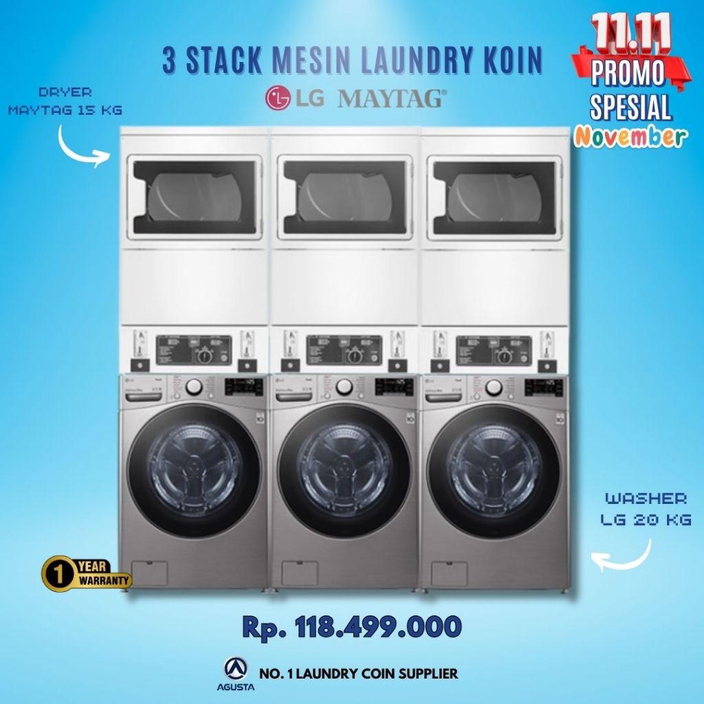 Mesin Laundry Coin (Instalasi Lengkap)