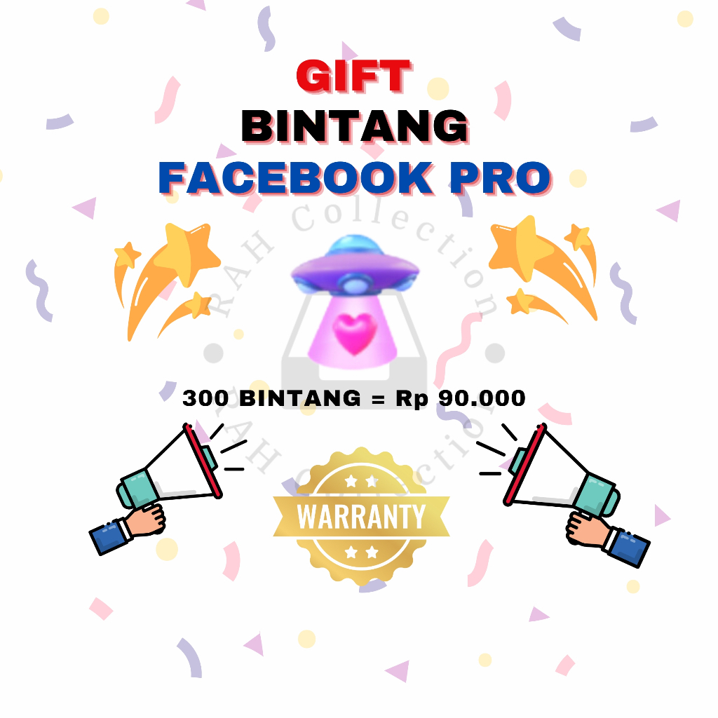 GIFT UFO BINTANG FACEBOOK PROFESIONAL