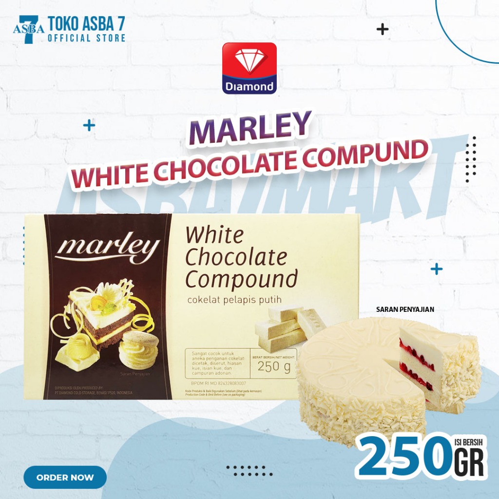 

DIAMOND MARLEY CHOCOLATE COMPOUND WHITE 250 GR