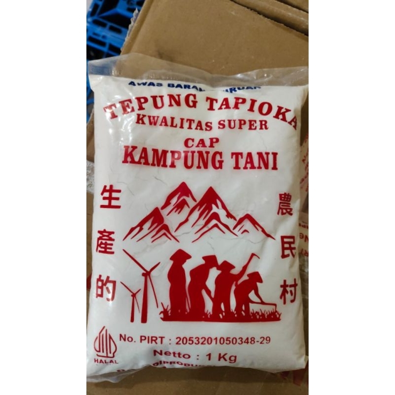 

TEPUNG TAPIOKA CAP KAMPUNG TANI MERAH EKONOMIS 1 KG