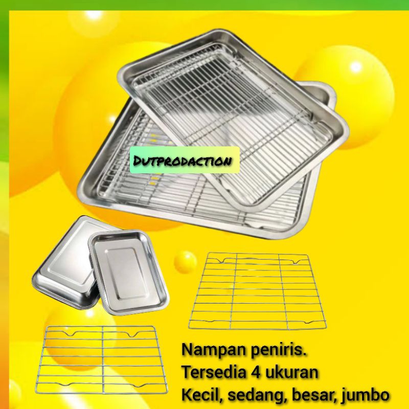 nampan peniris minyak goreng, tirisan nampan, peniris makanan serbaguna