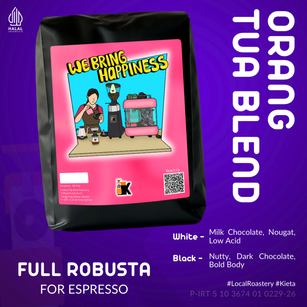 

Kieta Roastery - Biji Kopi Orang Tua 100% Robusta 500g-1kg / Bubuk Roasted Coffee Bean Kopi Susu Based