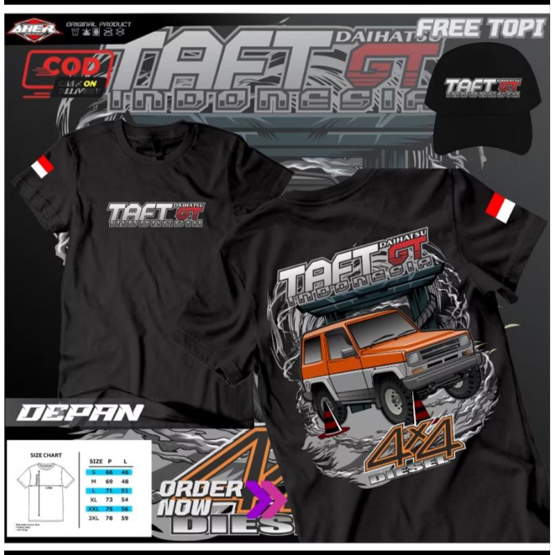 KAOS MOBIL  TAFT GT  FREE TOPI || KAOS DAIHATSU TAFT GT || KAOS MOBIL || KAOS || KUALITAS PREMIUM